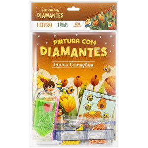 Livro Com Adesivos Diamantes Doces Coracoes