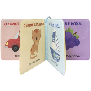 Livro Para Banho Bilingue Cores 15x15cm 6pag-127080-78442