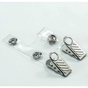 Presilha Para Cracha Clips Jacare C/alca Transparente