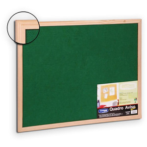 Quadro Aviso Moldura Madeira Feltro Sem Cortica 060x045cm