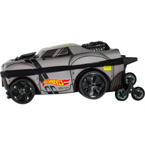 Mochila Infantil Com Rodinha Hotwheels Night Shifter Cinza C/motor Preto-126093-36459