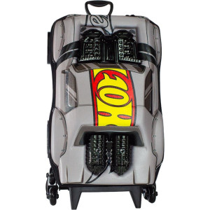 Mochila Infantil Com Rodinha Hotwheels Night Shifter Cinza C/motor Preto-126093-73973