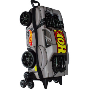 Mochila Infantil Com Rodinha Hotwheels Night Shifter Cinza C/motor Preto-126093-97292