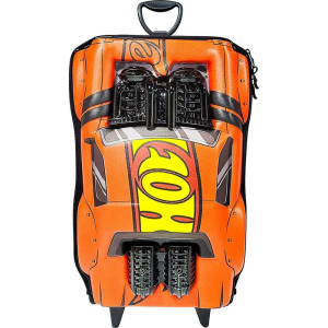 Mochila Infantil Com Rodinha Hotwheels Night Shifter Laranja C/motor Preto-126094-90489