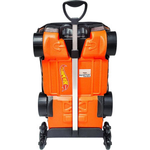 Mochila Infantil Com Rodinha Hotwheels Night Shifter Laranja C/motor Preto-126094-98166