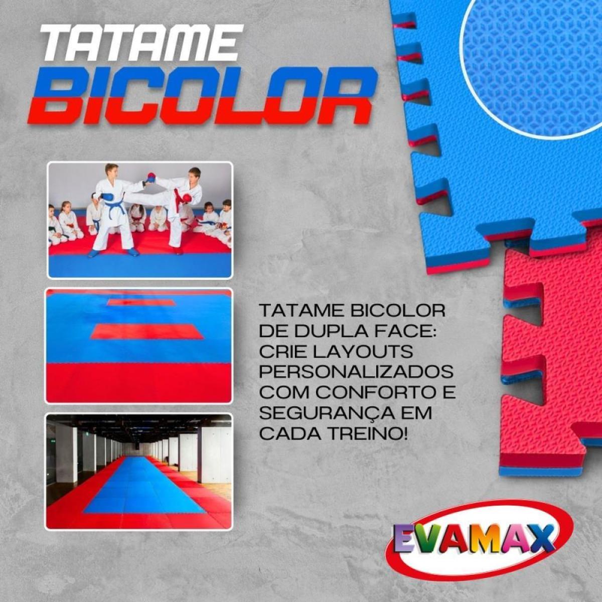 Tatame Eva Bicolor Az/vm 1x1m 40mm-125367-70590