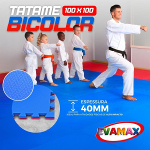 Tatame Eva Bicolor Az/vm 1x1m 40mm-125367-45031