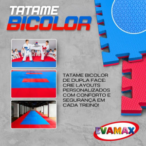 Tatame Eva Bicolor Az/vm 1x1m 40mm-125367-70590