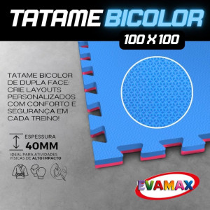 Tatame Eva Bicolor Az/vm 1x1m 40mm-125367-89619