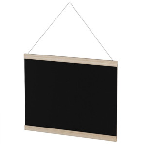 Quadro Aviso Moldura Madeira Mural Negro 27x37cm-126658-86176