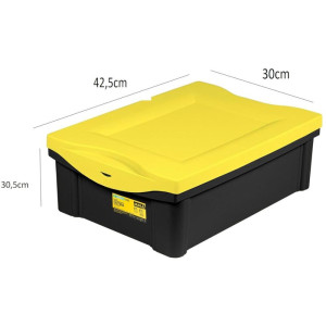 Caixa Plastica Multiuso Preto 13,5l 42,5x30x14,5 Medio-125748-98043