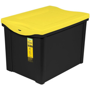 Caixa Plastica Multiuso Preto 30l 30,5x42,5x30,7 Medio