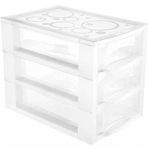 Gaveteiro Cristal Plastico Medio 3gvts-125752-15684