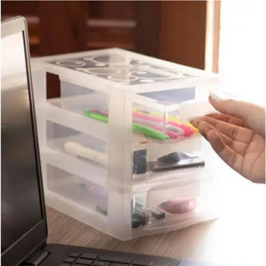 Gaveteiro Cristal Plastico Medio 3gvts-125752-20382