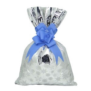 Saco De Presente Metal 879 Flocos De Neve 58x89cm 25un-1242200017-45837