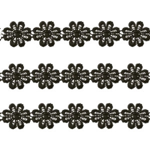 Aviamento Renda Guipir 13.7m. 25mm Preta