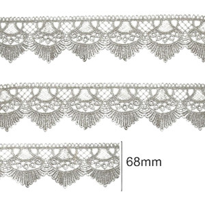Aviamento Renda Guipir 13.7m. 68mm Branc