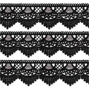 Aviamento Renda Guipir 13.7m. 68mm Preta