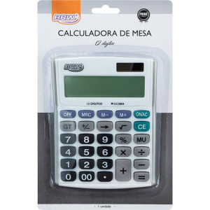 Calculadora De Mesa 12 Digitos Solar Branca