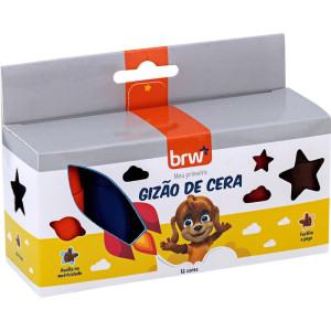 Giz De Cera Jumbo Gizao 12 Cores