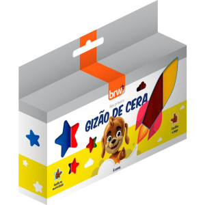 Giz De Cera Jumbo Gizao 6 Cores (25x70mm)