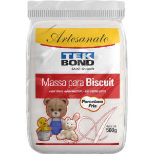 Massa De Porcelana Fria Biscuit 500g Branca