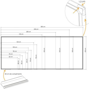 Quadro Aviso Magnetico 120x090cm Aluminio Office-127111-63746