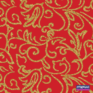 Tnt Estampado 1,40m 40g Arabesco Glitter Vermelho