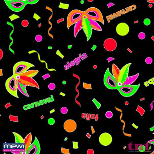Tnt Estampado 1,40m 40g Carnaval Folia Neon-126142-88473