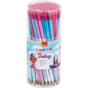 Lapis Preto Redondo Hb Fantasy Estampado Resina (s-128057-88827