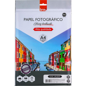 Papel Fotografico Inkjet A4 Glossy Brilhante 150g.-128069-69241