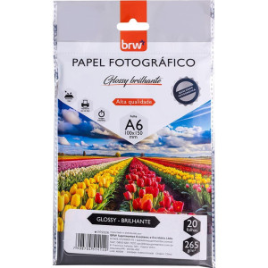 Papel Fotografico Inkjet A5 Glossy Brilhante 265g.-128066-37424