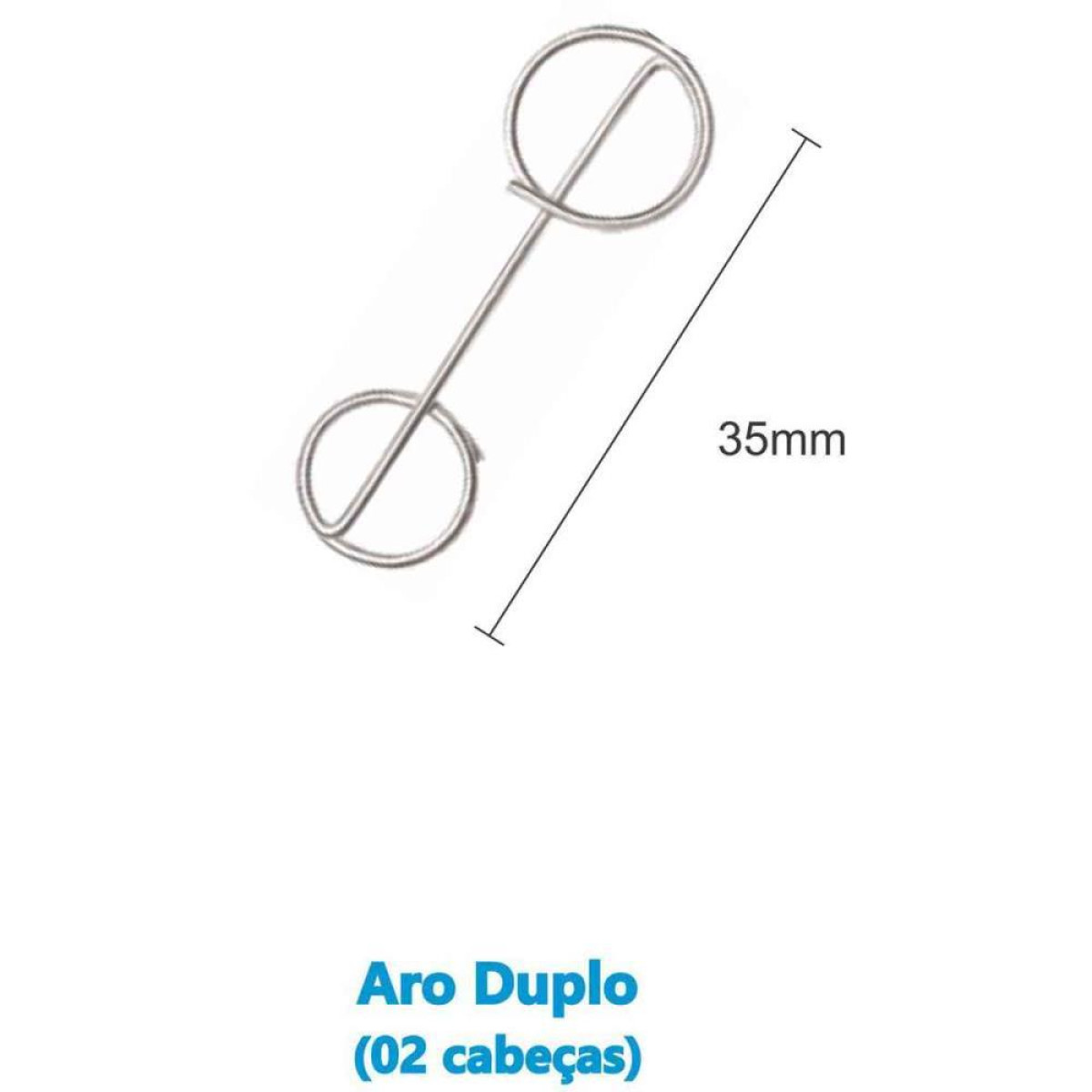 Suporte Para Etiqueta Alfinete Com Aro Duplo 100 Unidades-126150-40039