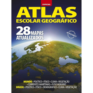 Livro Atlas Geografico Escolar 64p 27x20cm