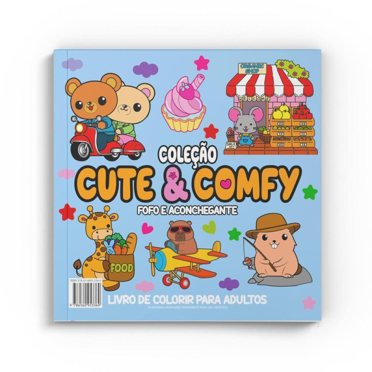 Livro De Colorir Cute E Comfy C/12canetas-126743-65218