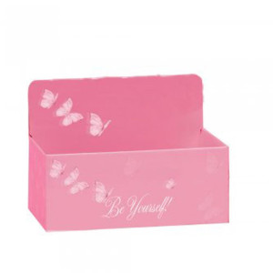 Cachepot Paper Decorado Butterfloy Retangular 24x15x10cm