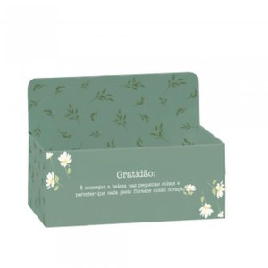 Cachepot Paper Decorado Daisy Retangular 24x15x10cm