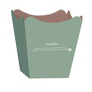 Cachepot Paper Decorado Pote 15 Daisy 16x17x11cm