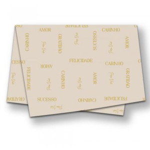 Papel Seda Decorado 50x70cm Essencia Nude