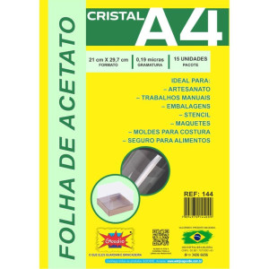 Capa Para Encadernacao A4 Acetato Lisa 0,19