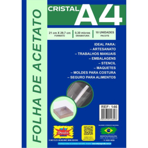 Capa Para Encadernacao A4 Acetato Lisa 0,30
