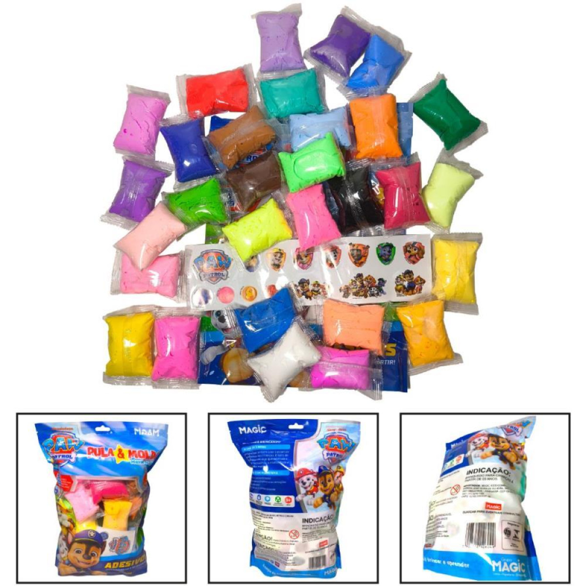 Massa Para Modelar Criativa P.canina 300g Cores Sort.c/adesivos-127608-88468