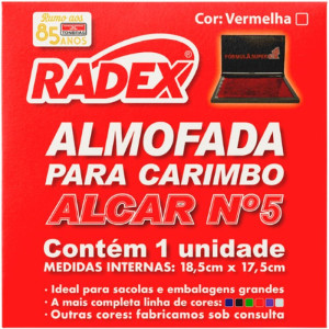 Almofada Carimbo N.5 Vermelha-128085-40142