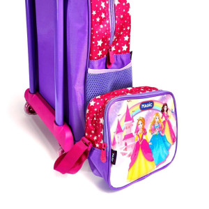 Mochila Infantil Com Rodinha Princesas G Estojo+lancheira-127610-48701