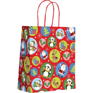 Sacola Para Presente Natal Natal P 16,4x21x8,5cm