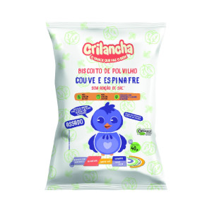 Biscoito De Polvilho Orgânico Crilancha 40g Couve E Espinafre