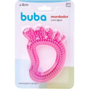 Mordedor Infantil Pezinho C/agua Rosa-125408-79802