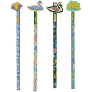 Lapis Preto Redondo Decorado Cicero Top C/borracha Ponteira-125674-11738