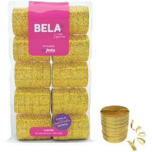 Fitilho 5mmx20m Dourado Glitter