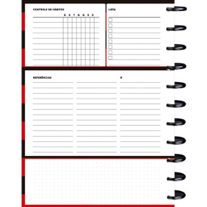 Caderno 01x1 Capa Dura Flamengo 1 Disco 80fls-128152-85061